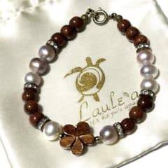 ☆ラウレア ハワイアンブレスレット☆コア×パール☆Laule