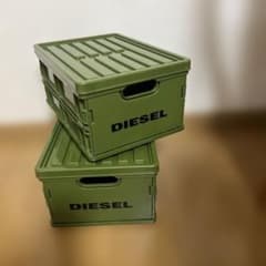 DIESEL コンテナボックス ミニタリーカーキ 2個セット ノベルティ