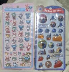 ボンボンドロップシール　メゾピアノ・パペットスンスン・ミャクミャク・たまごっち