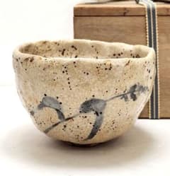 Y3783-7 茶道具 絵志野茶碗 合わせ箱付 - メルカリ