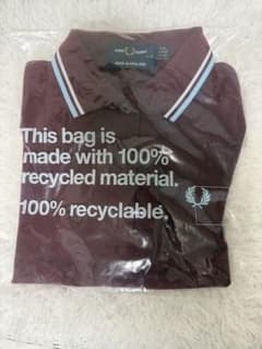 FRED PERRY ポロシャツ 半袖 英国製 バーガンディ UK10のサムネイル