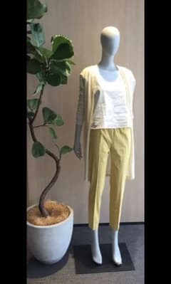 theory  19SS CRUNCH ウエストゴム　プルオンパンツ 0 黄色のサムネイル