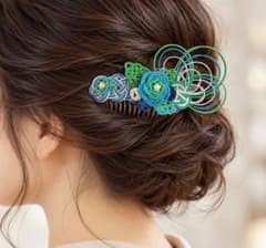 水引ヘアコーム ハンドメイド 髪飾りのサムネイル