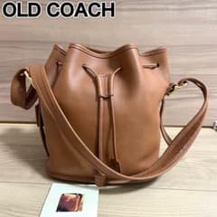 夏帆さん着用/オールドコーチ ショルダーバッグ 巾着 ブラウン レザー 