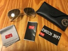 値下げ中！取り置き可 Ray-Banサングラス ゴールド ×ブルーグラデーションのサムネイル