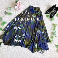 美品☆JURGEN LEHL ハイネック切替パターン アシンメトリー チュニック 美品☆JURGEN LEHL ハイネック切替パターン アシンメトリー チュニック