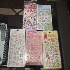ぷくぷくシール、平面シールまとめ売り　6枚セットのサムネイル