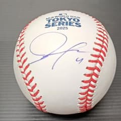 【即完品】佐々木朗希／直筆サインボール／ロサンゼルス・ドジャース／東京シリーズ／ 佐々木朗希 2025 MLB™デビュー記念 直筆サインボール 特製展示