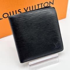 Louis Vito N Epi Marco Bi-fold wallet, black, Credit Monnaie NM