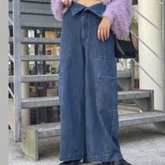 CIAOPANIC バックレースアップハイウエストレースアップパンツ　ジーンズのサムネイル
