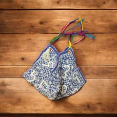 ⭐︎ 新品　ヤオ族　刺繍　トート　刺し子　チェンマイ　一点物　手しごと　モン族　⭐︎ 刺し子 藍染 トートバッグ ヤオ族 手刺繍 モン族 - メルカリ