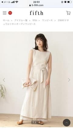 新品未使用♡2WAYナチュラルリネンオープンワンピースのサムネイル