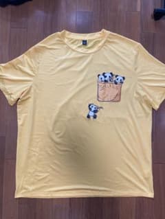 パンダ プリント Tシャツ MANFINITY イエロー 2XLのサムネイル