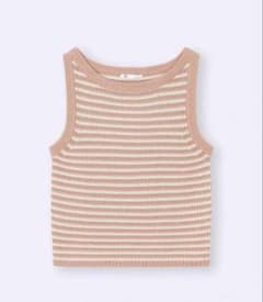 GU ボーダー リブ タンクトップのサムネイル