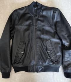 美品 Old Gap MA-1 黒 レザージャケット 本革 Sサイズ 美品 Old Gap MA-1 黒 レザージャケット 本革 Sサイズ - メルカリ