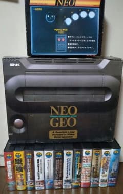【ネオジオ本体 ソフト12本 ファイティングスティック メモリーカード セット】