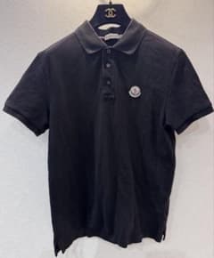 MONCLER モンクレール ポロシャツ ロゴ ワッペン M ブラック 半袖