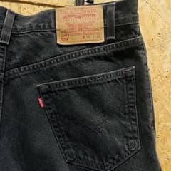 希少 00s 先染めリーバイス 550ブラックデニム W36 L30 メキシコ製 希少】リーバイス 550 先染め ブラックデニム W36 L32 メキシコ製