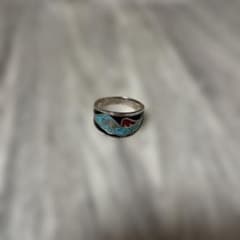 80s ビンテージ リング サンダーバード イーグル ターコイズ インレイ30号のサムネイル