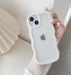 iPhone15 ウェーブデザイン クリアケース - 4