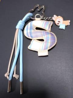 ラブブ】PIN FOR LOVE イニシャル アルファベット キーリング【S