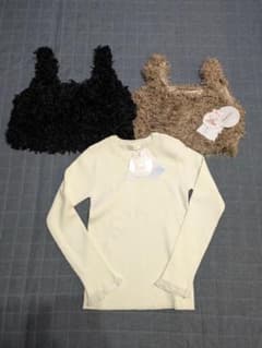 Laumeomi　袖シアープルオーバー　シャギービスチェ　L