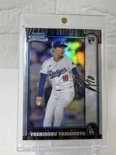 大谷翔平　山本由伸　サイン入りカード RC 山本由伸 サインTopps Chrome 25周年 大谷翔平 ルーキー - メルカリ