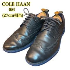 COLE HAAN ドレスシューズ ウィングチップ レザー ダークグレー9(27