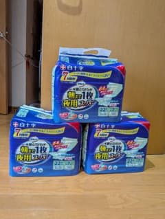 白十字　サルバ あて楽パッド朝まで1枚 夜用スーパー 22枚×3袋のサムネイル