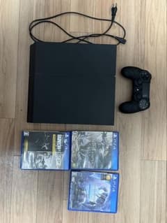 SONY PS4 500GB 本体 コントローラー ゲーム3本付きのサムネイル