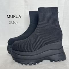MURUA ムルーア スニーカーソールソックスブーツ ショートブーツ 24.5