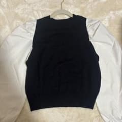 長袖トップス ニット×シャツのサムネイル