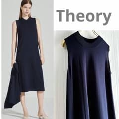 美品 Theory ノースリーブ ロングワンピース ネイビー 2023のサムネイル