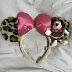 ディズニー カチューシャ ミニー ヒョウ柄 ピンクのサムネイル