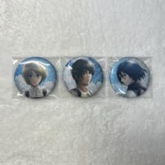 Attack Titan Eren, Mikasa, Armin glittery pin badges (bundle sale)