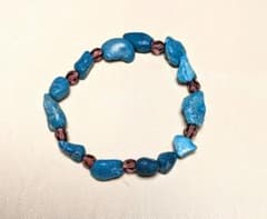 ハンドメイド ビーズブレスレット ブルー パープルのサムネイル