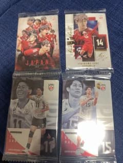 バレーボール 日本代表　ウエハースカード 4枚セットのサムネイル