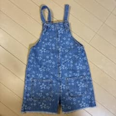 花柄 デニム オーバーオール ショートパンツのサムネイル