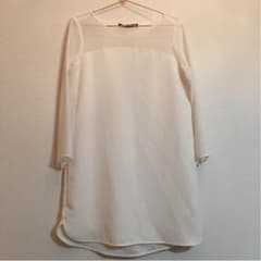 zara 白ワンピース Lのサムネイル