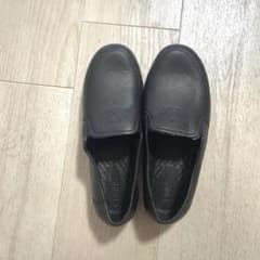 美品　ブラックレザー スリッポン 靴　安全靴