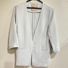 アプワイザーリッシェ　ノーカラージャケット　ライトブルー　春夏用のサムネイル