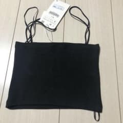 未使用品 ZARA ブラック キャミソール レディース Sサイズのサムネイル