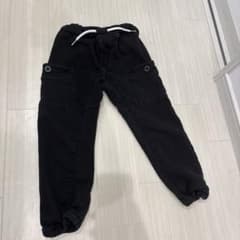 キッズ カーゴパンツ ブラック 120cmのサムネイル