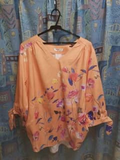 PAJARITOパネルプリントフラワーチュニックブラウスQVCのサムネイル