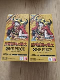 ワンピースカード 世界最強の戦士 2BOX 4周年パック付 テープ付きのサムネイル