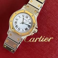 正規サービス証明有　サントスオクタゴン 自動巻 SS/YG Cartier
