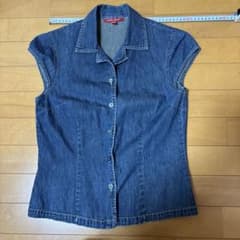 ローラアシュレイフレンチ袖デニムシャツのサムネイル