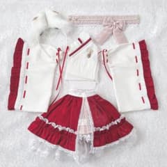 ディーラー様製 ドール服 和風 狐耳 赤 MDD - メルカリ