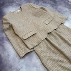 FASHION HOUSE 正倉院 13BR 日本製 チェック 昭和レトロ 古着のサムネイル
