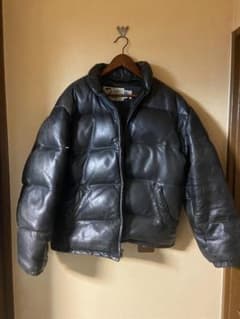 【匿名配送】◀︎schott レザーダウンジャケット　42 ブラック　XL▶︎ 匿名配送】◀︎schott レザーダウンジャケット 42 ブラック XL